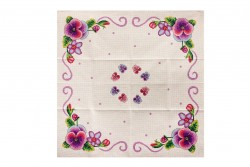 Κέντημα καρέ 90X90cm με σχέδιο άνθη