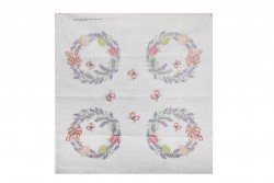 Κέντημα καρέ 100Χ100cm με σχέδιο Πασχαλινό - Στεφάνι