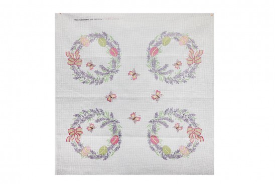 Κέντημα καρέ 100Χ100cm με σχέδιο Πασχαλινό - Στεφάνι