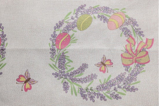 Κέντημα καρέ 100Χ100cm με σχέδιο Πασχαλινό - Στεφάνι