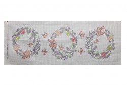 Κέντημα τραβέρσα 40Χ130m με σχέδιο Πασχαλινό - Στεφάνι