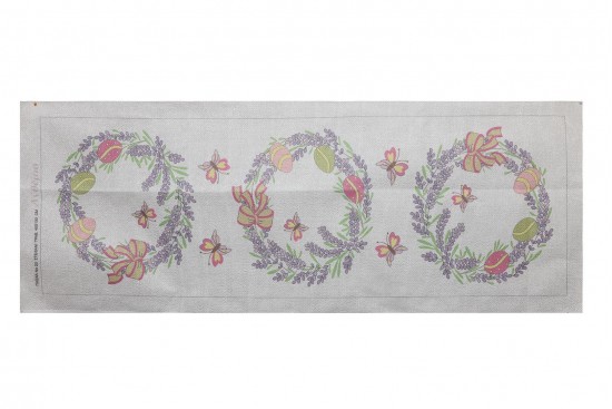 Κέντημα τραβέρσα 40Χ130m με σχέδιο Πασχαλινό - Στεφάνι