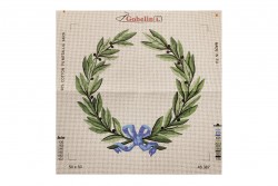 Κέντημα κάδρο 50X50cm με θέμα στεφάνι ελιάς