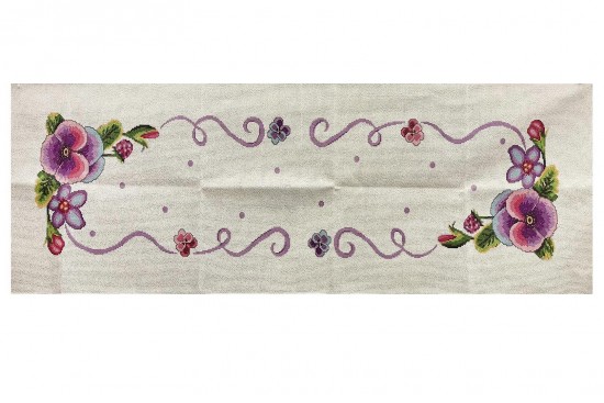 Κέντημα τραβέρσα 40X130cm με σχέδιο άνθη