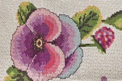 Κέντημα τραβέρσα 40X130cm με σχέδιο άνθη