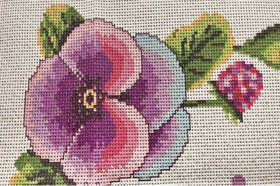 Κέντημα τραβέρσα 40X130cm με σχέδιο άνθη