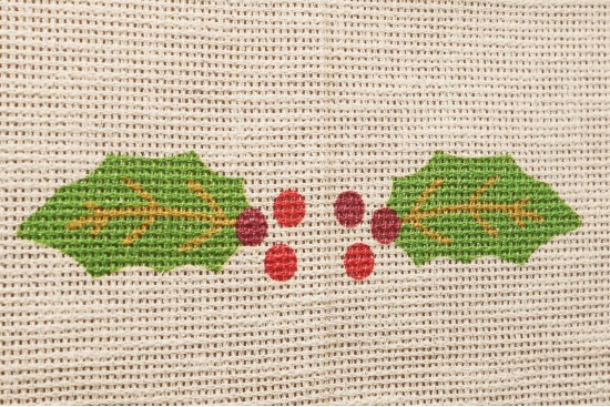 Κέντημα τραβέρσα 42X130cm με σχέδιο Χριστουγεννιάτικο