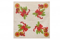 Κέντημα καρέ 90X90cm με σχέδιο Χριστουγεννιάτικο