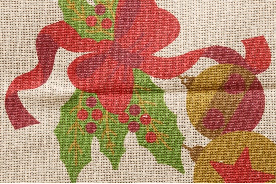 Κέντημα καρέ 90X90cm με σχέδιο Χριστουγεννιάτικο