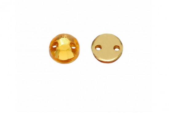 Πέτρα πλαστική ραφτή ταγιέ 8mm πορτοκαλί