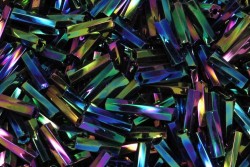 Χάντρες μακαρόνι στριφτό εξάγωνο ιριδίζον