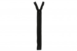 Φερμουάρ κρυφό (αόρατο) 20cm σε μαύρο χρώμα