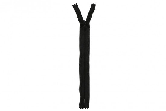 Φερμουάρ κρυφό (αόρατο) 20cm σε μαύρο χρώμα