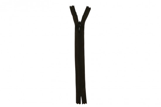 Φερμουάρ κρυφό (αόρατο) 20cm σε σκούρο καφέ χρώμα