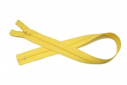 Φερμουάρ σπιράλ λεπτό 50cm σε κίτρινο χρώμα