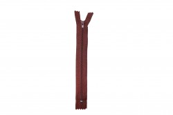 Zipper simple 18cm brown