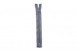 Zipper simple 18cm grey