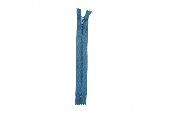 Φερμουάρ σπιράλ λεπτό 18cm σε μπλε χρώμα