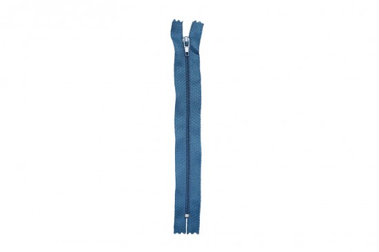 Φερμουάρ σπιράλ λεπτό 18cm σε μπλε χρώμα