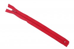 Φερμουάρ σπιράλ λεπτό 25cm σε κόκκινο χρώμα