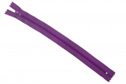 Φερμουάρ σπιράλ λεπτό 25cm σε μοβ χρώμα