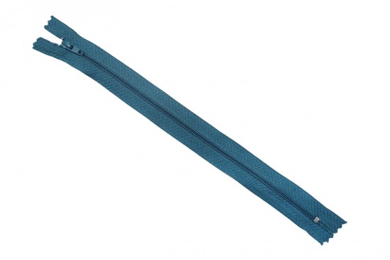 Φερμουάρ σπιράλ λεπτό 25cm σε μπλε χρώμα