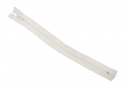 Φερμουάρ σπιράλ λεπτό 25cm σε λευκό χρώμα