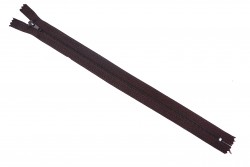 Φερμουάρ σπιράλ λεπτό 30cm σε σκούρο καφέ χρώμα