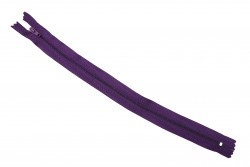 Φερμουάρ σπιράλ λεπτό 30cm σε σκούρο μοβ χρώμα