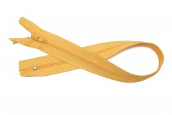 Φερμουάρ σπιράλ λεπτό 35cm σε κίτρινο χρώμα