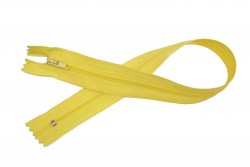 Φερμουάρ σπιράλ λεπτό 35cm σε κίτρινο χρώμα