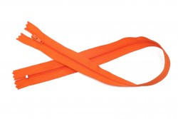 Φερμουάρ σπιράλ λεπτό 45cm σε πορτοκαλί χρώμα