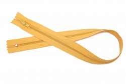 Φερμουάρ σπιράλ λεπτό 45cm σε κίτρινο χρώμα
