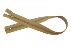 Zipper simple 45cm olive green