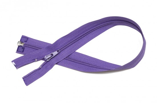 Φερμουάρ διαχωριζόμενο - σπιράλ 45cm σε μοβ χρώμα