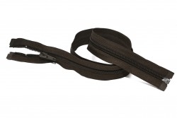Φερμουάρ διαχωριζόμενο - σπιράλ 75cm σε σκούρο καφέ χρώμα