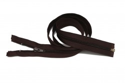 Φερμουάρ διαχωριζόμενο - σπιράλ 100cm σε σκούρο καφέ χρώμα