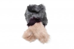 Ecological fur in beige -brown - grey color 23Χ100cm Modissimo 