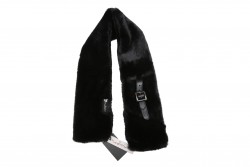 Ecological fur in black color 11X85cm Modissimo 