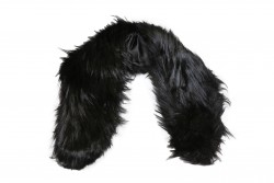 Ecological fur in black color 23Χ100cm Modissimo 