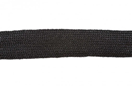Κορδέλα μεταλλική πλεκτή σε μαύρο χρώμα 25mm