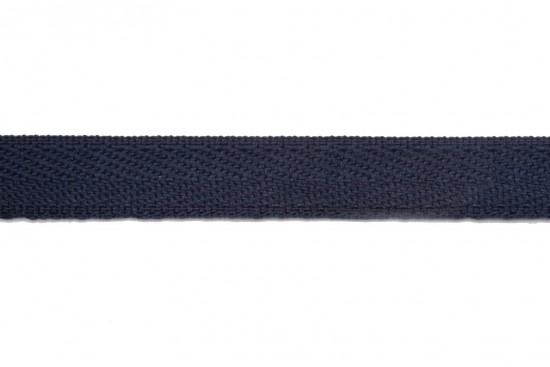 Κορδέλα φακαρόλα βαμβακερή σε σκούρο μπλε χρώμα 10mm