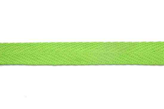 Κορδέλα φακαρόλα βαμβακερή σε πράσινο λαχανί χρώμα 10mm