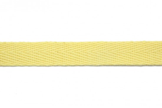 Κορδέλα φακαρόλα βαμβακερή σε κίτρινο χρώμα 10mm