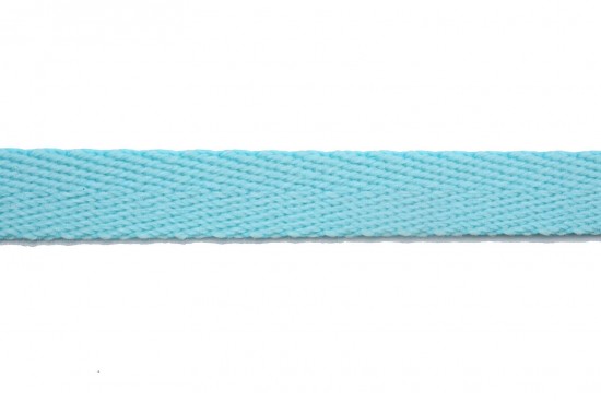 Κορδέλα φακαρόλα βαμβακερή σε μπλε θαλασσί χρώμα 10mm
