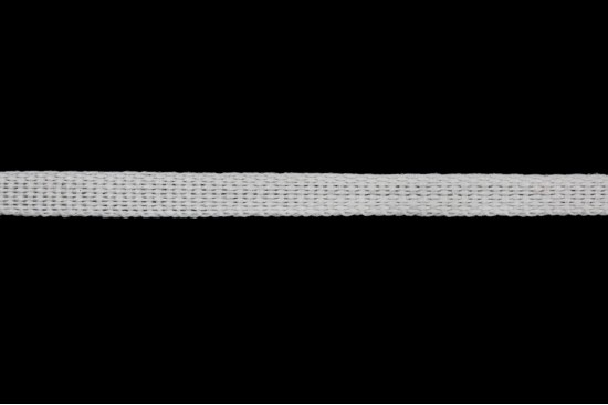 Κορδέλα φακαρόλα βαμβακερή  σε λευκό χρώμα 5mm
