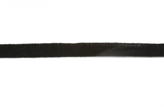 Κορδέλα φακαρόλα βαμβακερή σε μαύρο χρώμα 5mm