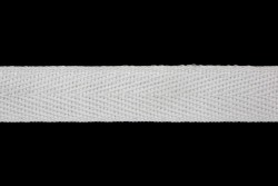 Κορδέλα φακαρόλα βαμβακερή σε λευκό χρώμα 15mm