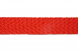 Κορδέλα φακαρόλα βαμβακερή σε κόκκινο χρώμα 15mm