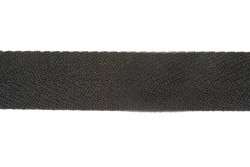 Κορδέλα φακαρόλα βαμβακερή σε μαύρο χρώμα 15mm